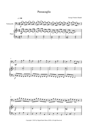 Book cover for Passacaglia - George Frideric Handel (Cello + Piano)