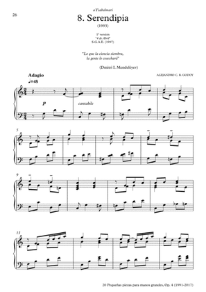 20 Piezas, Op. 4 (2017) No. 8. Serendipia