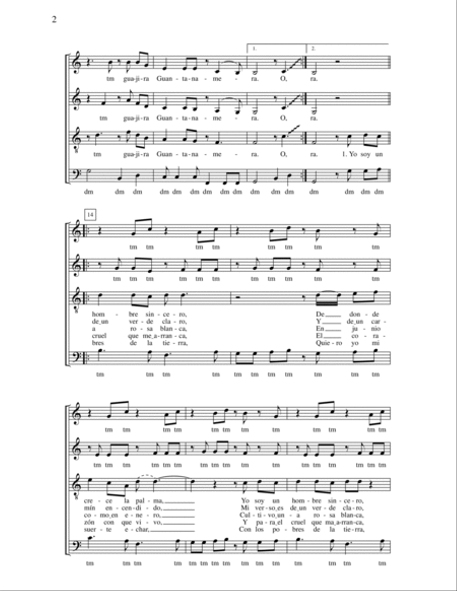 Guantanamera 4-Part scores gallery preview page 2