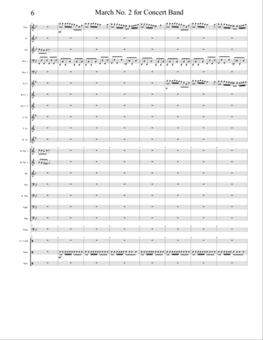 March No. 2 for Concert Band Concert Band scores gallery preview page 6