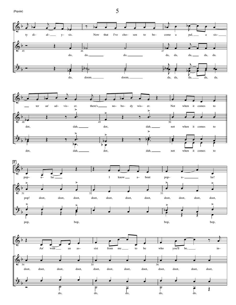 Popular Song Popular Song SSAA scores gallery preview page 5