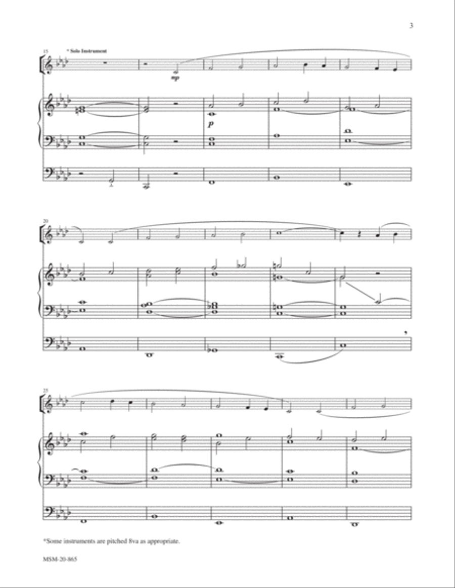 An American Sonata for Solo Instrument and Organ Organ scores gallery preview page 3