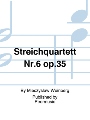 Book cover for Streichquartett Nr.6 op.35