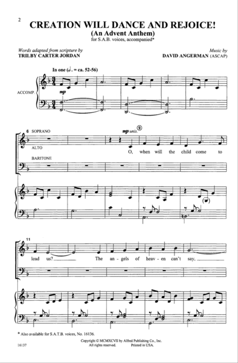 Creation Will Dance and Rejoice! 3-Part scores gallery preview page 2