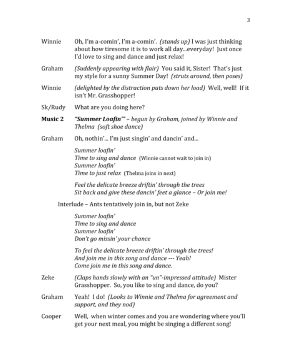 The Ants and the Grasshopper - Expanded Director's Script Small Ensemble scores gallery preview page 4