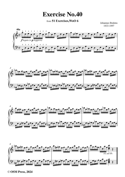Brahms-Exercise No.40,WoO 6 No.40,for Piano image number null