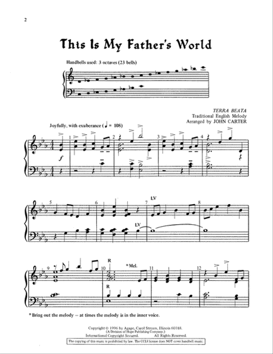 This Is My Father's World 3-Octaves scores gallery preview page 2