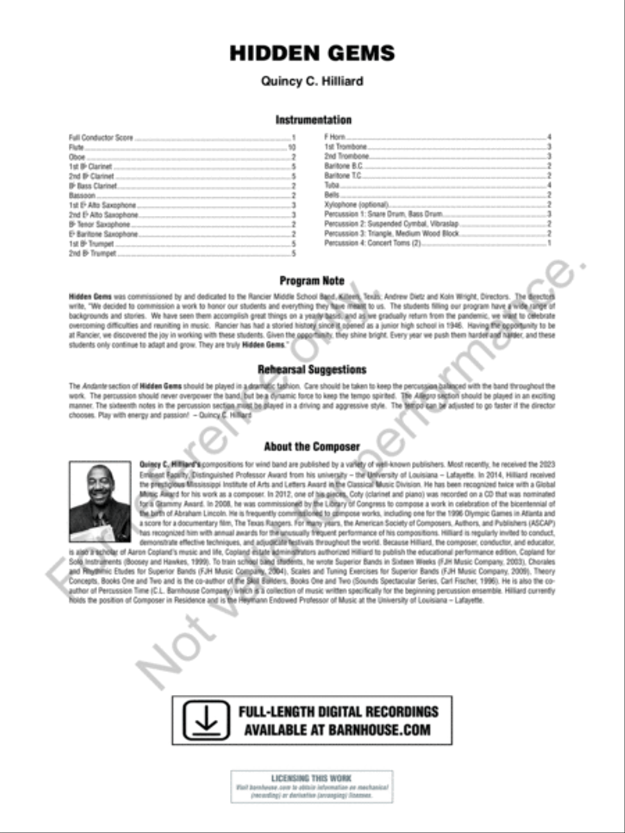 Hidden Gems Concert Band scores gallery preview page 3