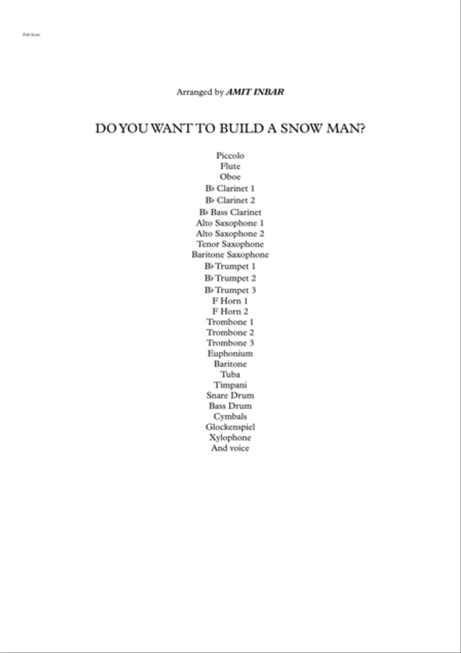 Do You Want To Build A Snowman? Large Ensemble scores gallery preview page 1