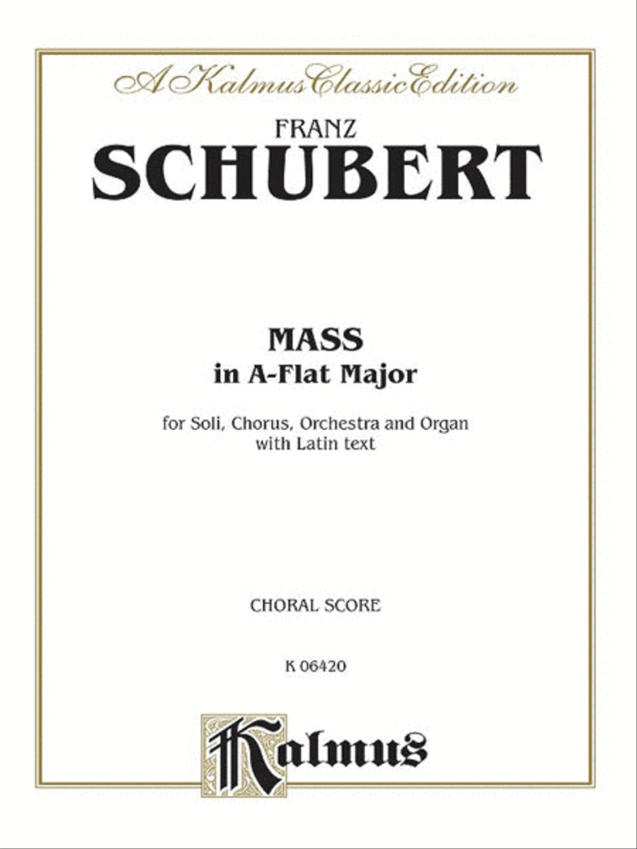 Mass in A-flat Major 4-Part scores gallery preview page 1
