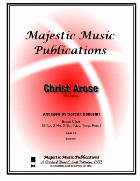 Christ Arose(new setting) by Robert Lowry Brass Ensemble - Sheet Music