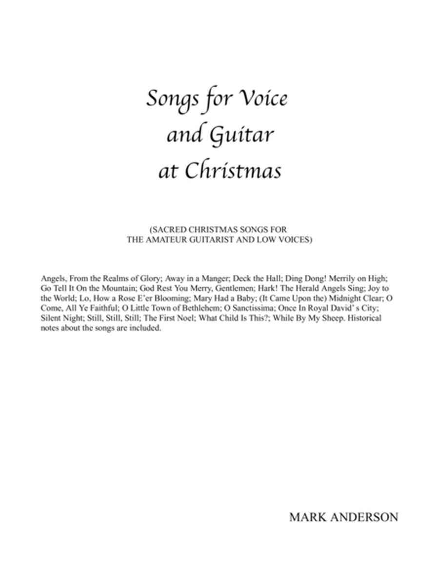 Songs For Voice and Guitar at Christmas image number null