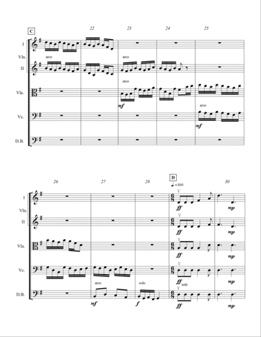 The Arkansas Travelling Turkey in the Straw String Orchestra scores gallery preview page 3