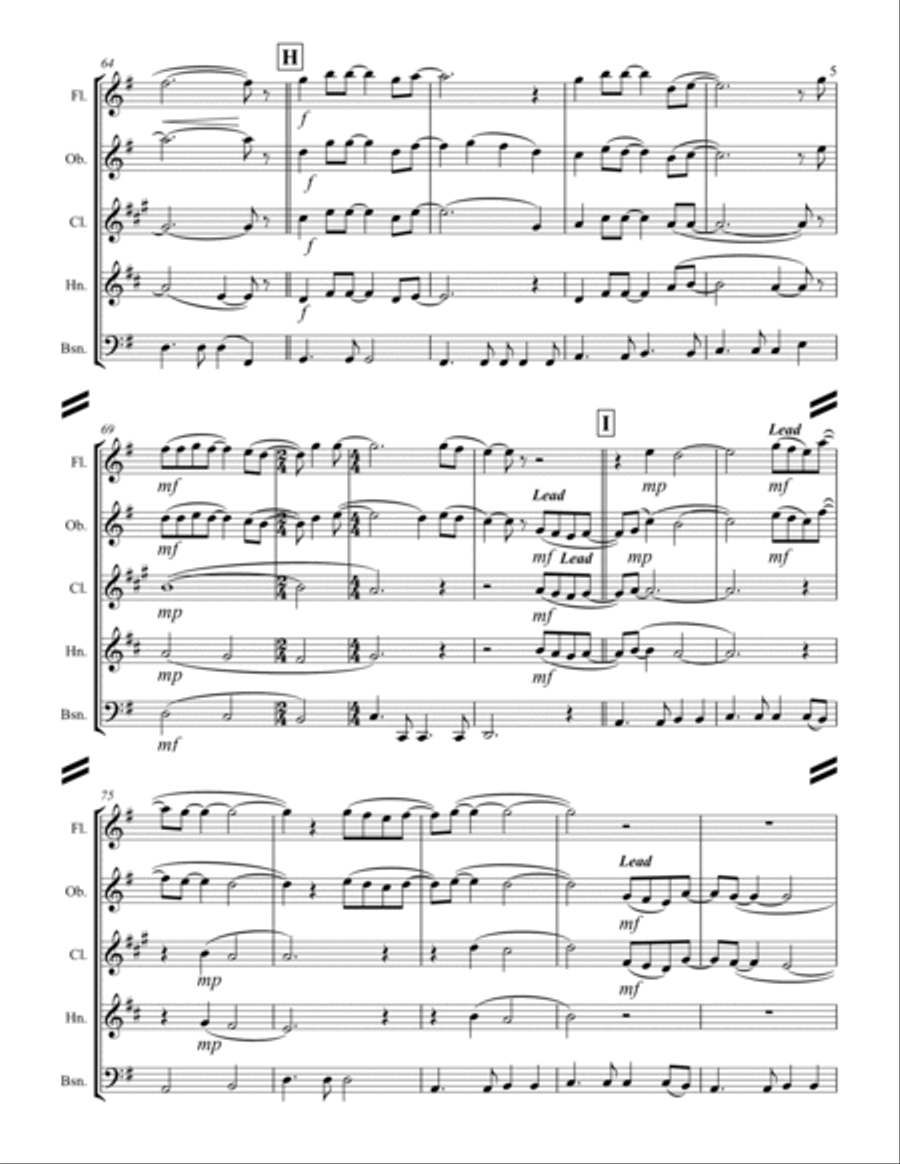 Worthy Is The Lamb Woodwind Quintet scores gallery preview page 6