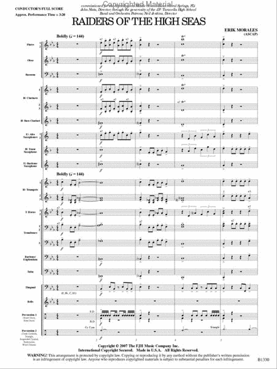 Raiders of the High Seas Concert Band scores gallery preview page 2