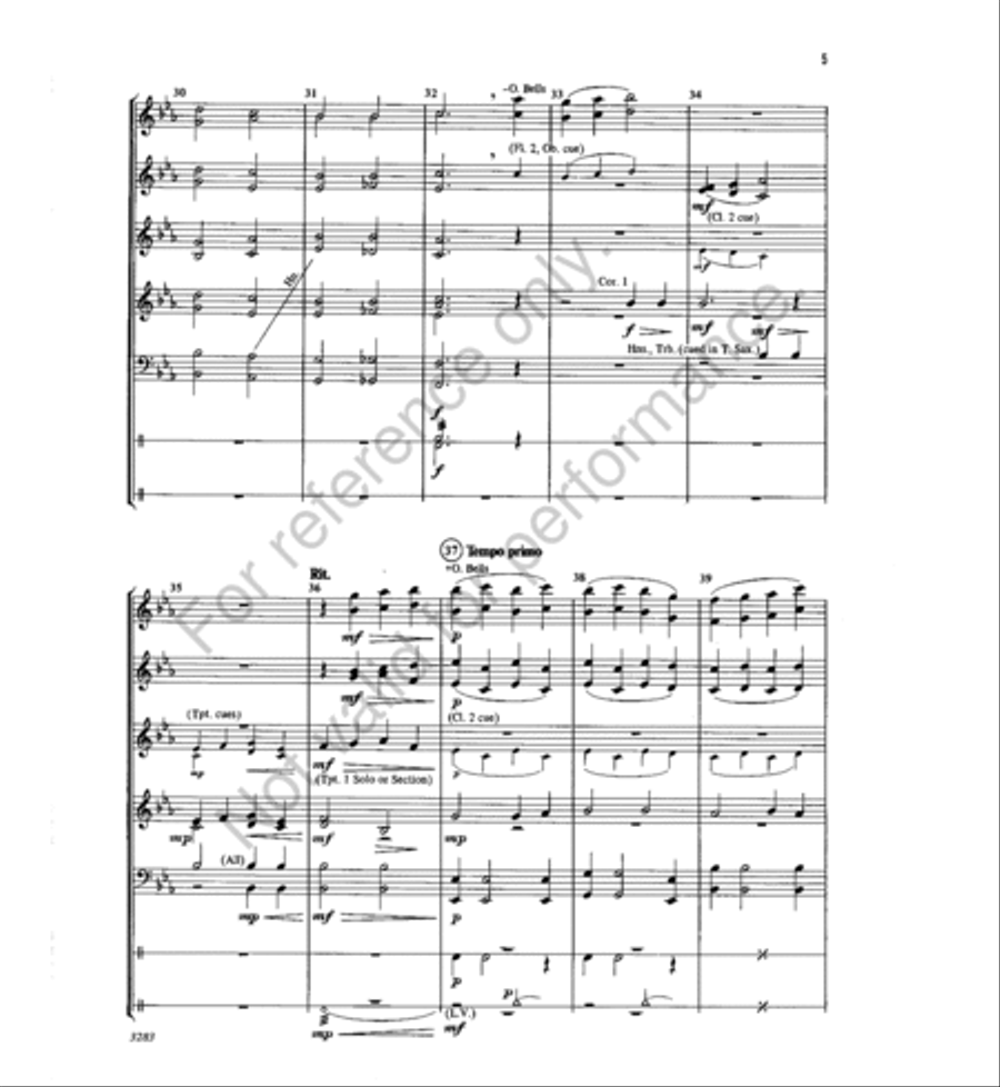Sunday Song Concert Band scores gallery preview page 5