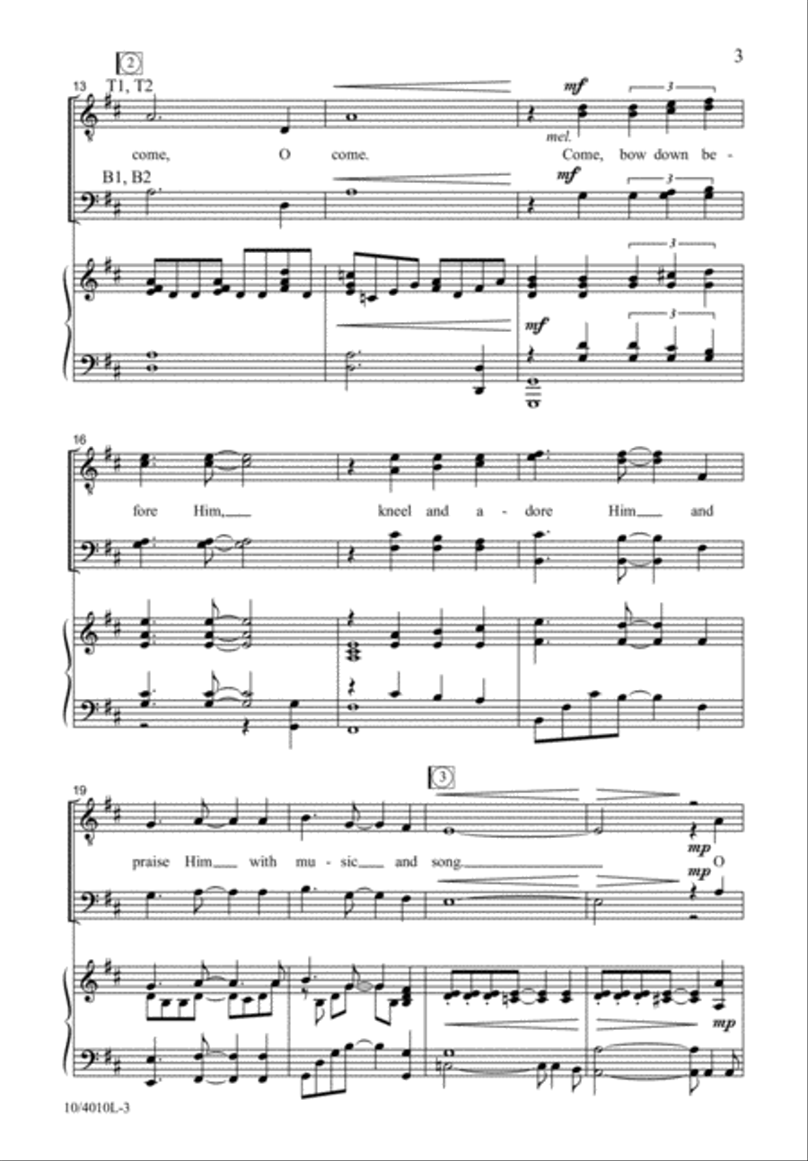 O Come, Let Us Sing TTBB scores gallery preview page 4