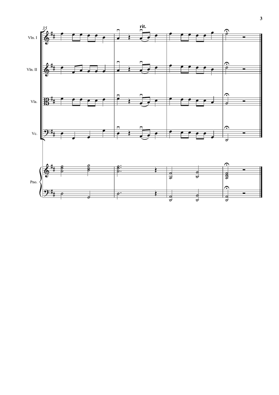 Down To The River To Pray - String Quartet with optional Piano accompaniment - score and parts String Quartet scores gallery preview page 4