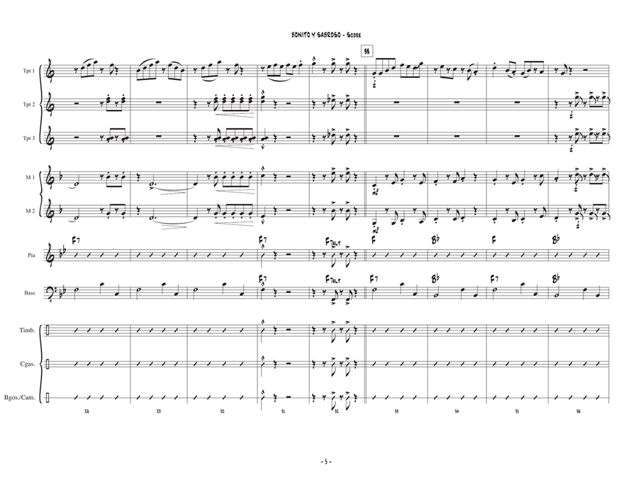 Bonito Y Sabroso Brass Ensemble scores gallery preview page 5