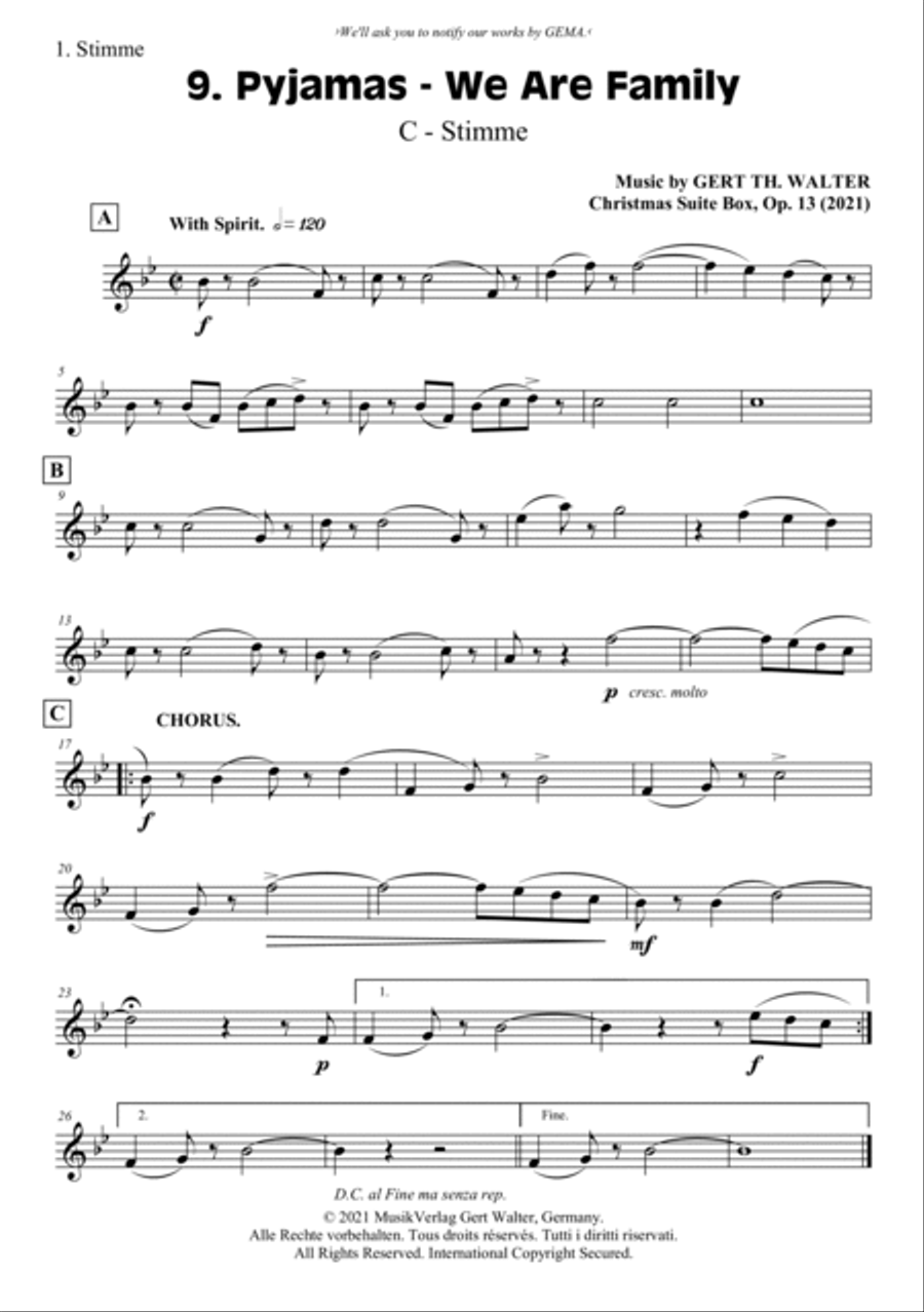 Pyjamas - We Are Family School and Community scores gallery preview page 4