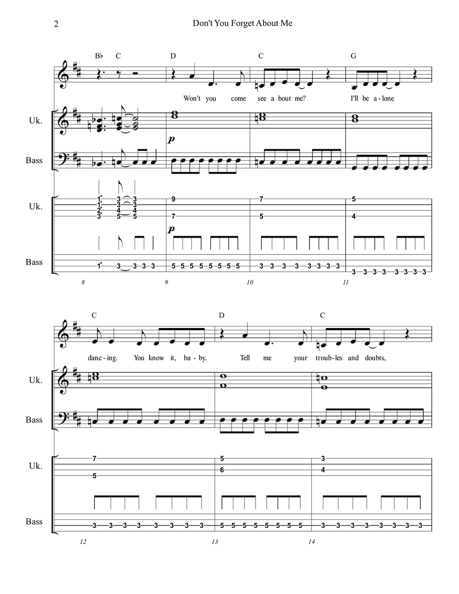 Don't You (forget About Me) Small Ensemble scores gallery preview page 2