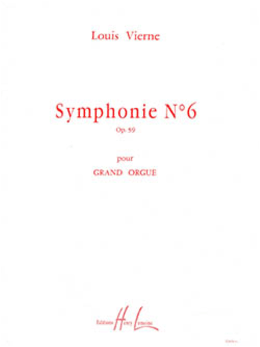 Symphonie No. 6 Op. 59 Organ scores gallery preview page 1