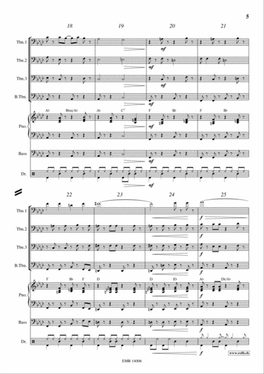I Got Plenty O' Nuttin' Trombone Quartet scores gallery preview page 5