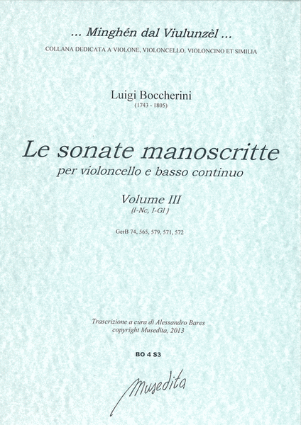 Le sonate manoscritte - Volume III