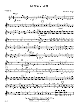 Sonata Vivant: 2nd Violin
