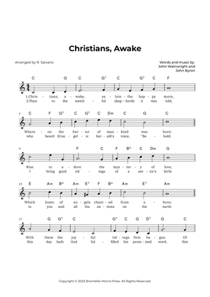 Christians, Awake (Key of C Major)