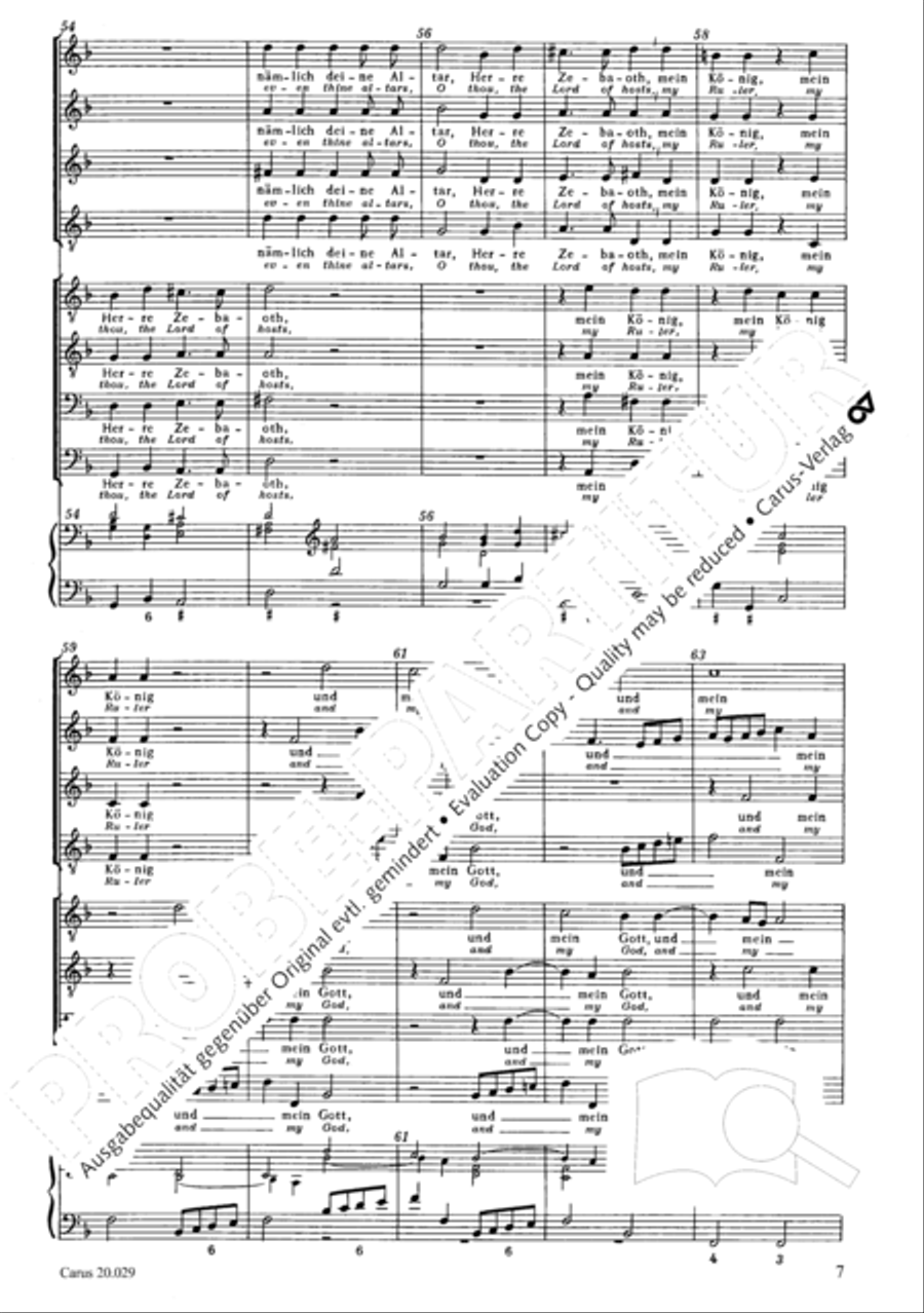 How beautiful is thy dwelling place (Wie lieblich sind deine Wohnungen) Men's Choir scores gallery preview page 14