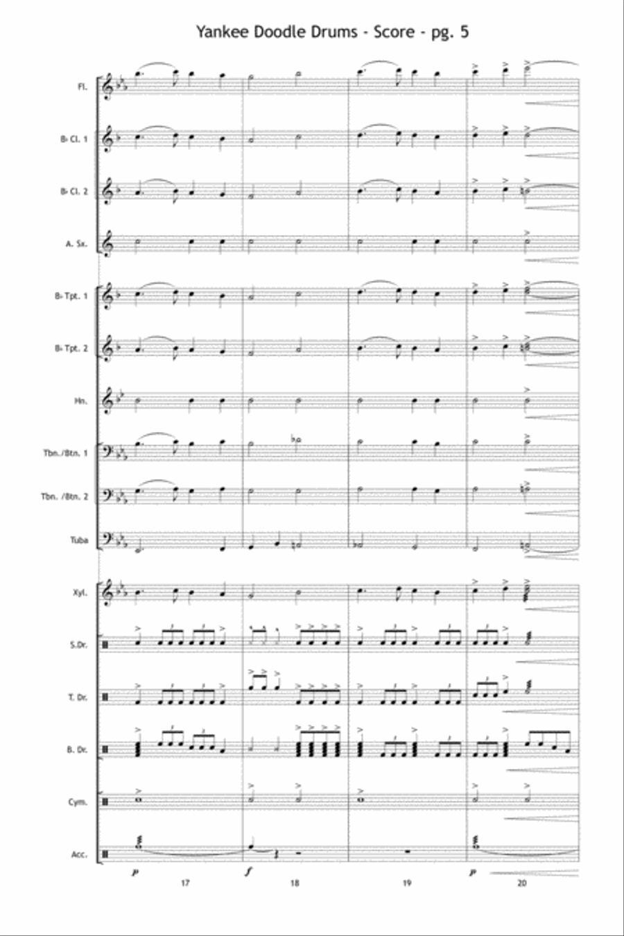 Yankee Doodle Drums Marching Band scores gallery preview page 6