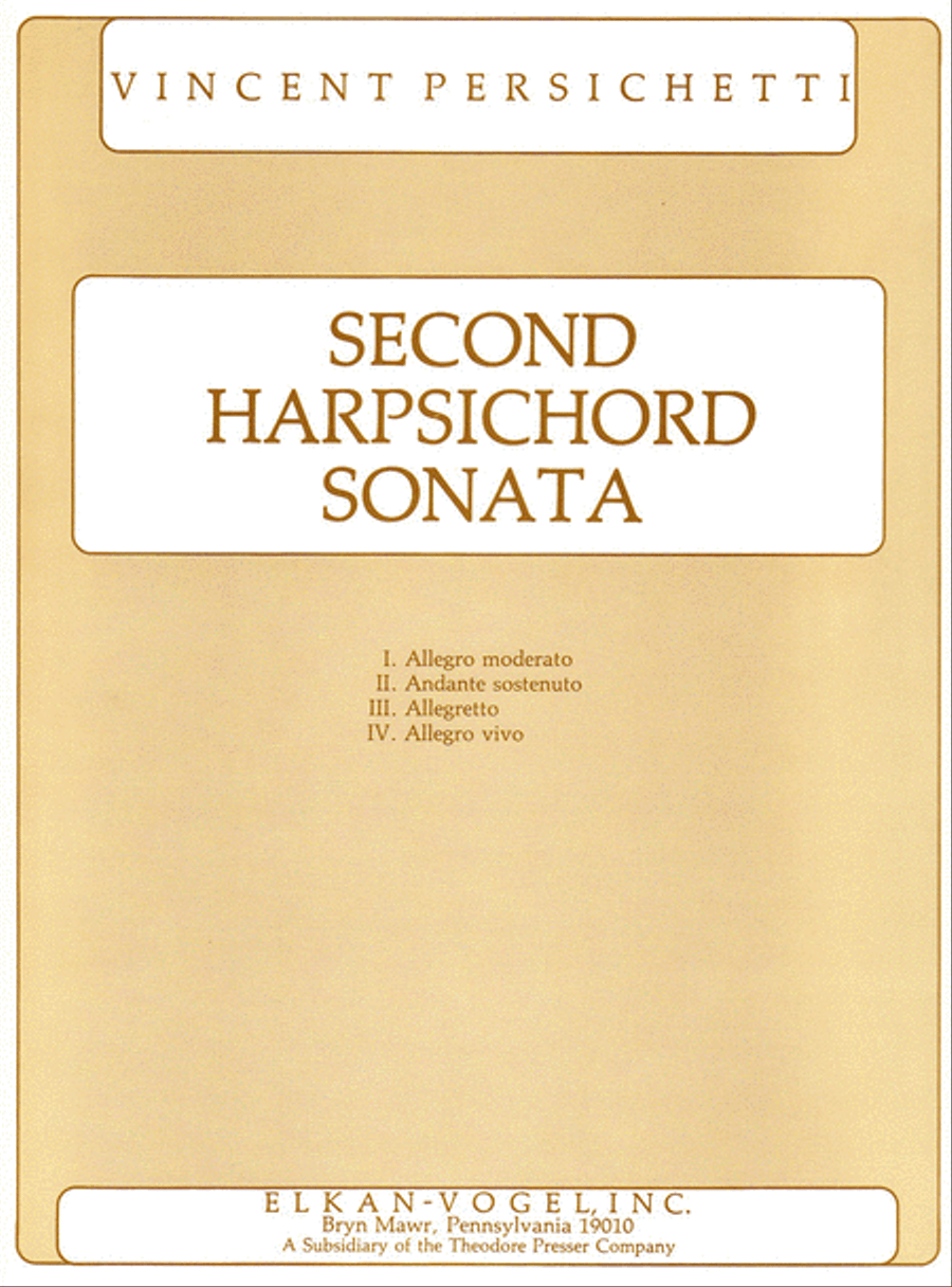 Second Harpsichord Sonata Chamber Music scores gallery preview page 1