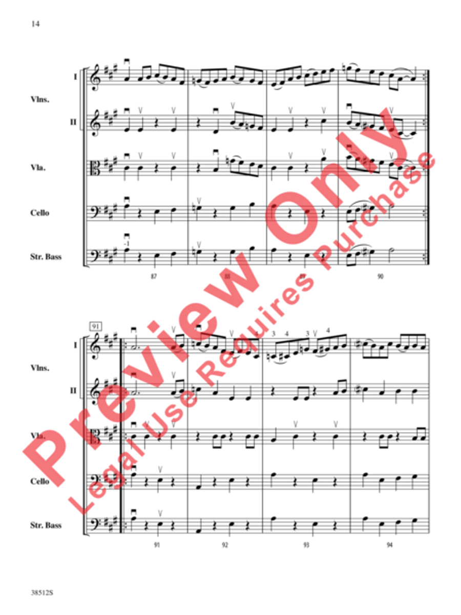 Bluegrass Fiddle Frenzy String Orchestra scores gallery preview page 15