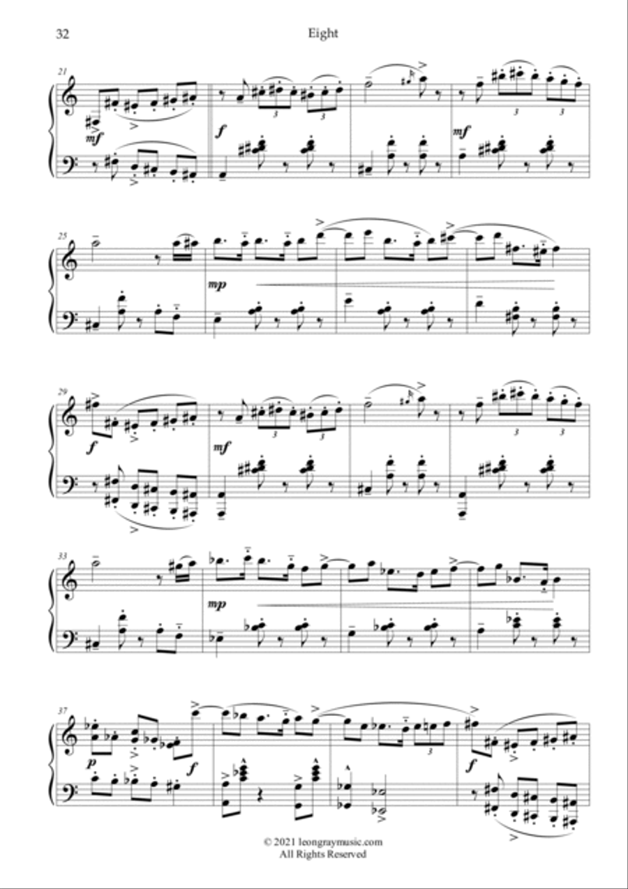 Traveller's Joy, On Russet Floors (No. 8), Leon Gray Piano Solo scores gallery preview page 3