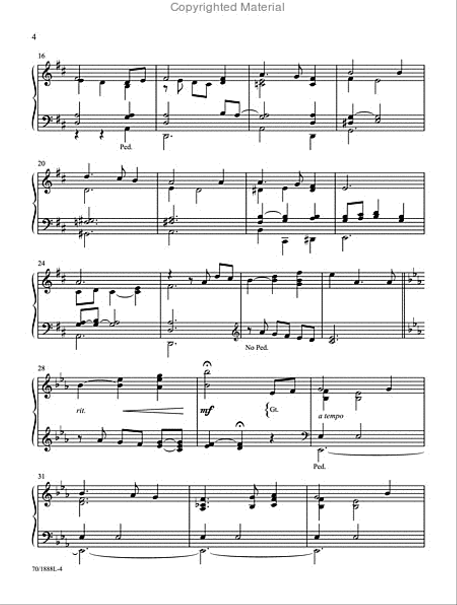 Easy on the Pedals Organ Solo scores gallery preview page 4