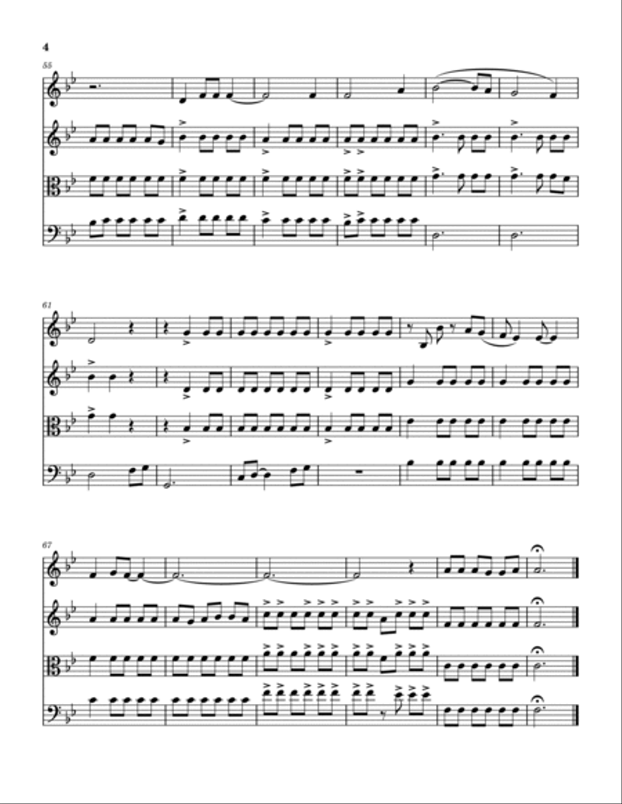 Nursie Nursie String Quartet scores gallery preview page 5