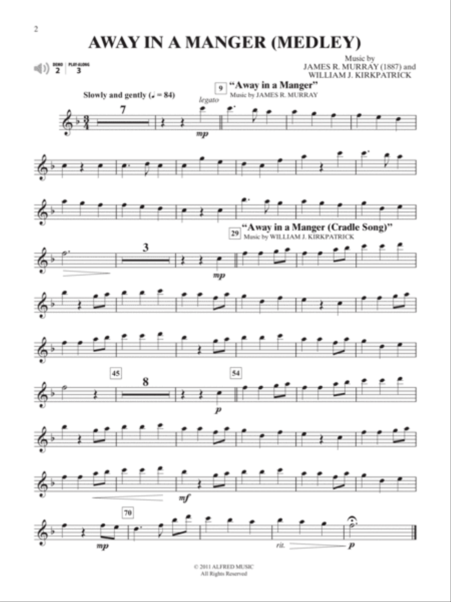 Easy Christmas Carols Instrumental Solos Flute Solo scores gallery preview page 3
