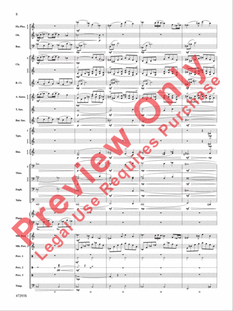 Phantasmagoria Concert Band scores gallery preview page 9