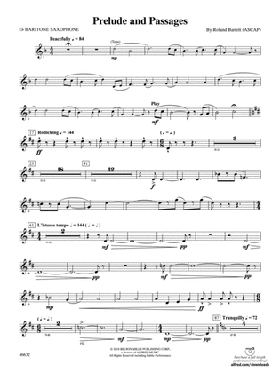 Prelude and Passages: E-flat Baritone Saxophone