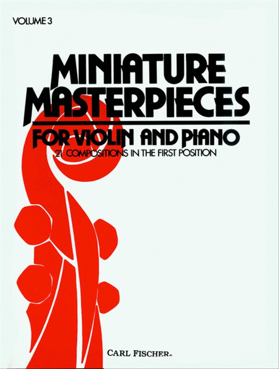 Miniature Masterpieces, Volume 3 Violin Solo scores gallery preview page 1