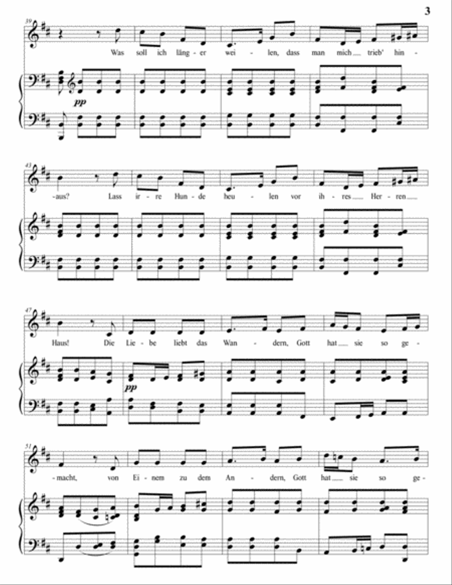 SCHUBERT: Gute Nacht, D. 911 no. 1 (transposed to B minor) Voice scores gallery preview page 4