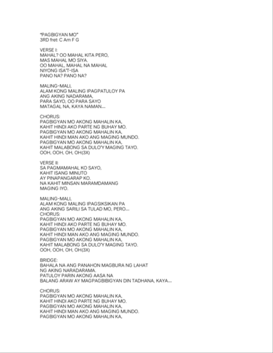 Pagbigyan Mo Small Ensemble scores gallery preview page 1