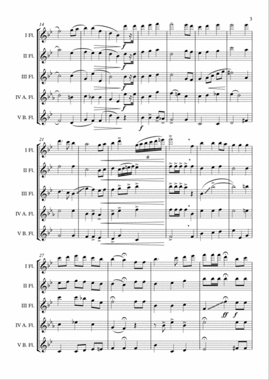 "The Star Spangled Banner" Flute Choir arr. Adrian Wagner image number null