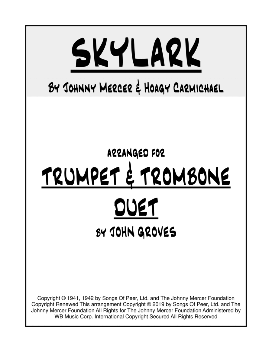 Skylark Brass Duet scores gallery preview page 1