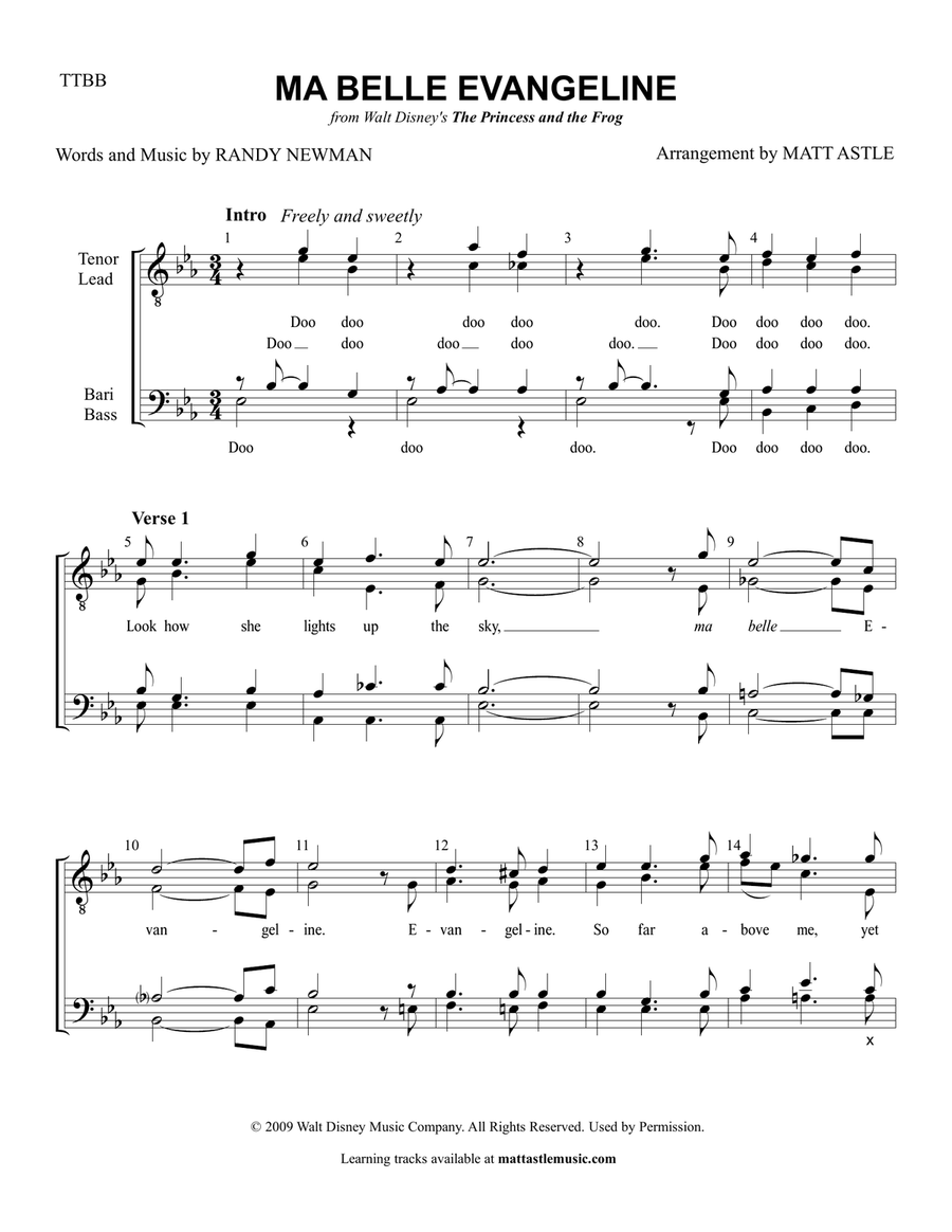 Ma Belle Evangeline TTBB scores gallery preview page 3