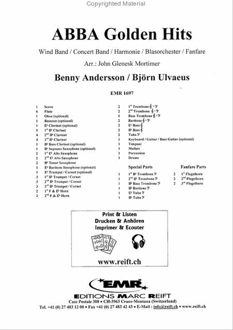 ABBA Golden Hits ABBA Golden Hits Concert Band scores gallery preview page 2