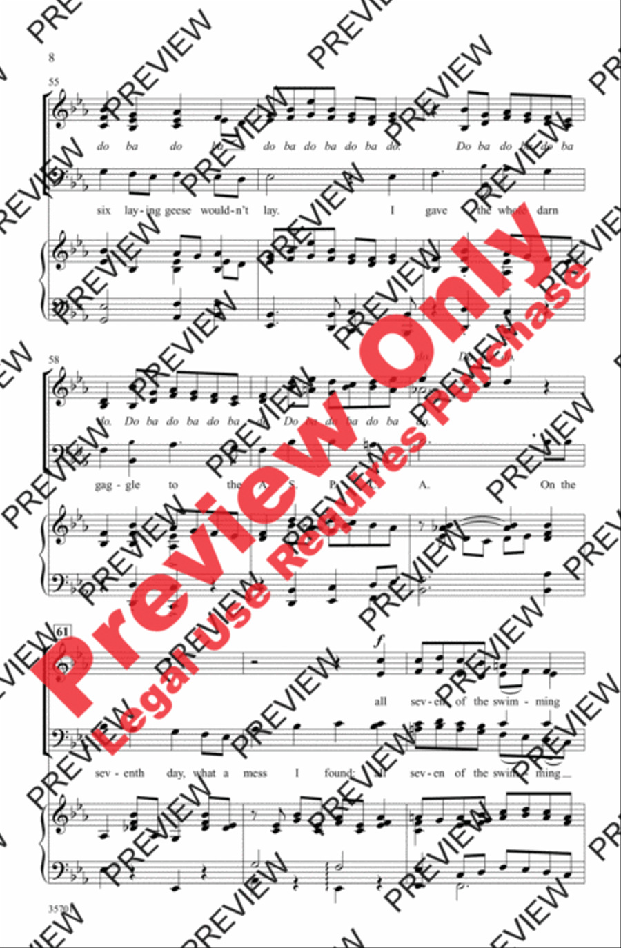 The Twelve Days After Christmas 4-Part scores gallery preview page 8