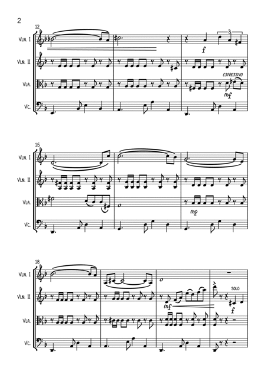 From Russia With Love String Quartet scores gallery preview page 2