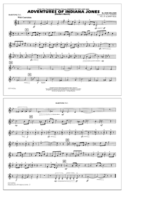 Adventures Of Indiana Jones (Raiders March) (arr. Paul Lavender) - Baritone T.C.